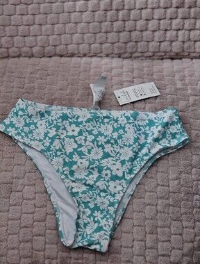 Turquoise Floral Bikini Bottoms